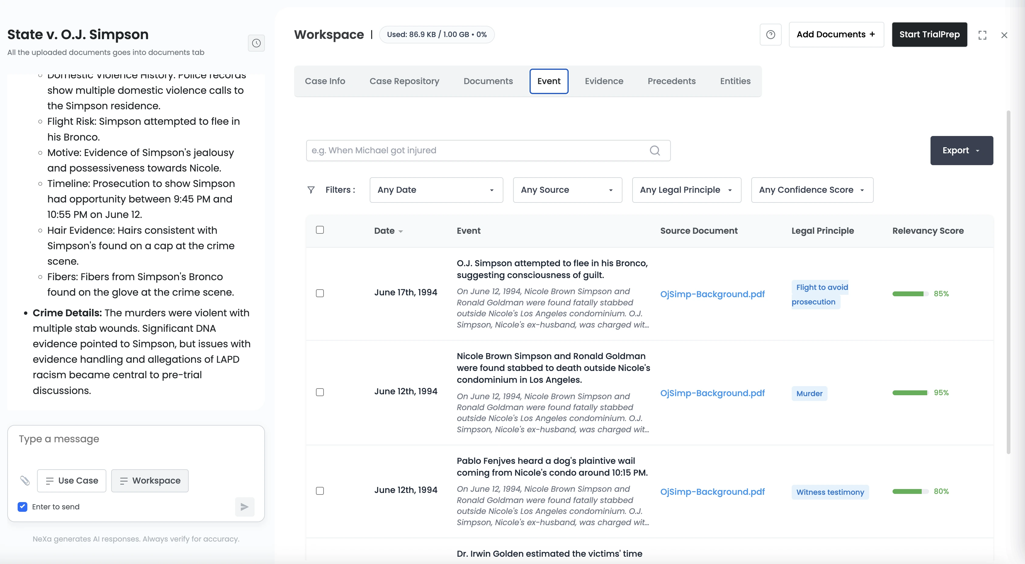 ChronoVault Timeline Interface