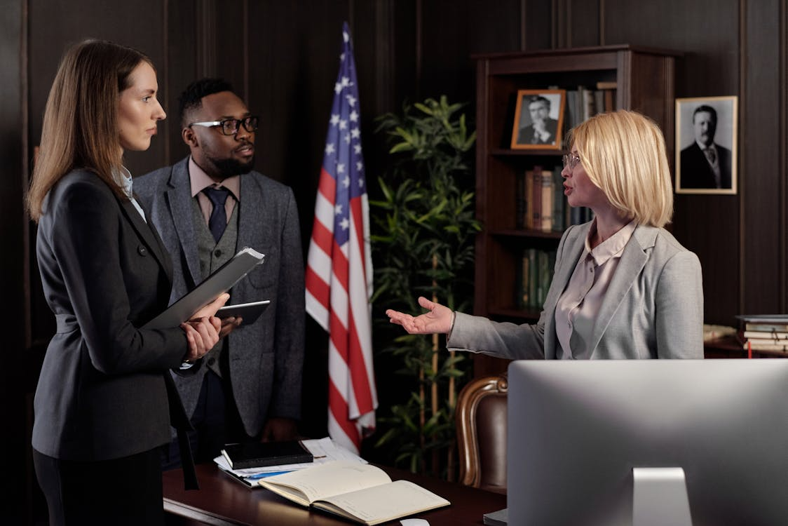 Legal professionals using NexLaw AI assistant for case preparation and document analysis
